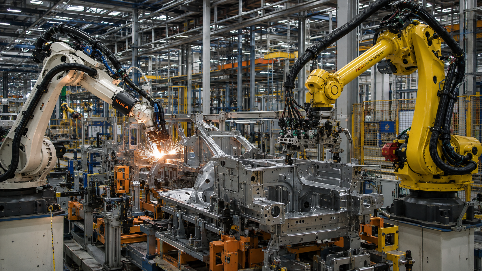 3D robot simulation in Visual Components — robot arm programming and virtual commissioning