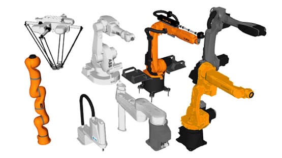 Symulacja różnych typów robotów